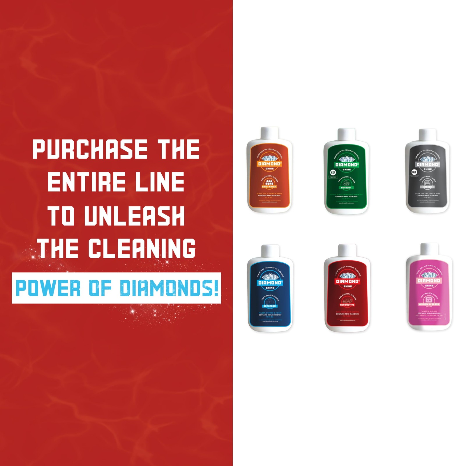 Diamond ShineProfessional Hard Water Cleaner – Lime, Calcium, Rust, Water Spo…