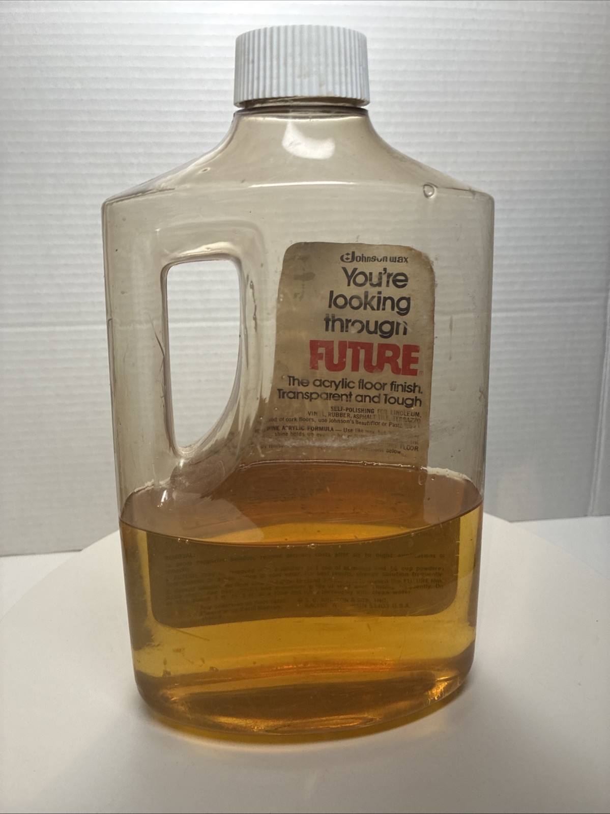 RARE Vintage Pledge FUTURE Premium Floor Finish 46 oz Johnson 50% Full