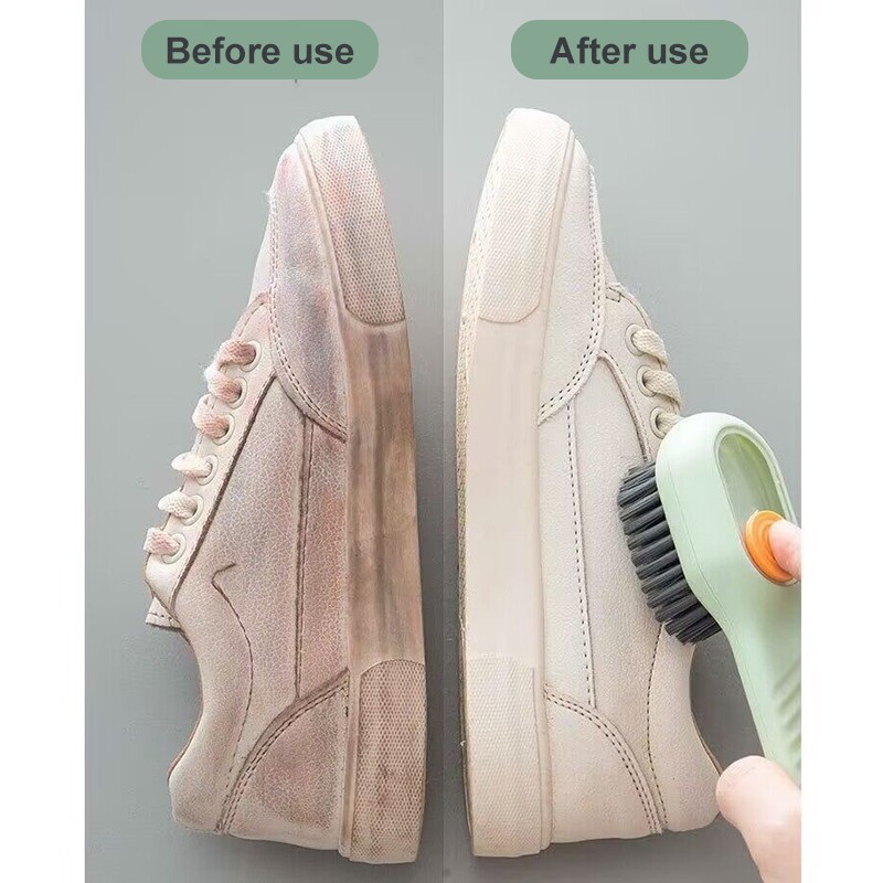 Liquid Dispensing Shoe Cleaning Brush Soft Bristle Deep Cleaner Laundry Tool