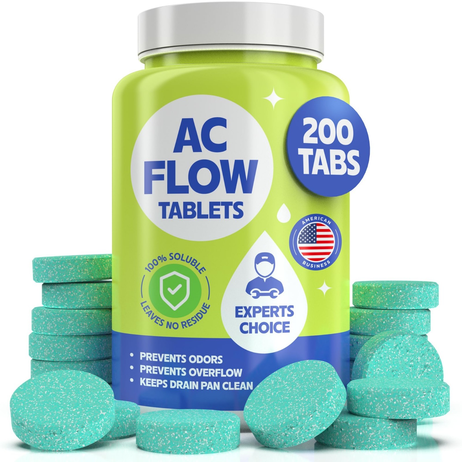 HVAC Drain Line Cleaner Tablets – Prevent Odors, Clean Drain Pan, Prevent Overfl