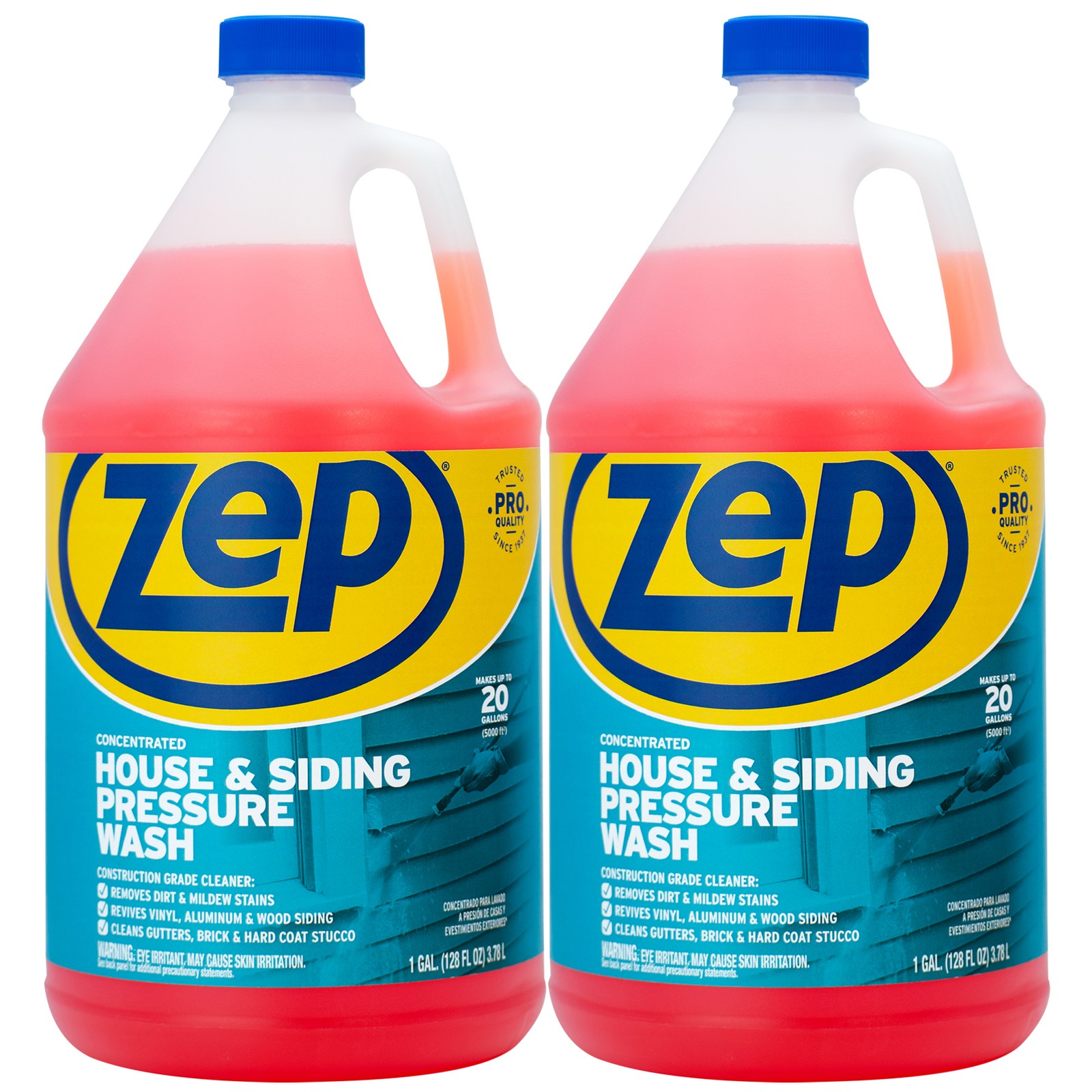 Zep House and Siding Pressure Wash Cleaner Concentrate – 1 Gallon (Case of 2)
