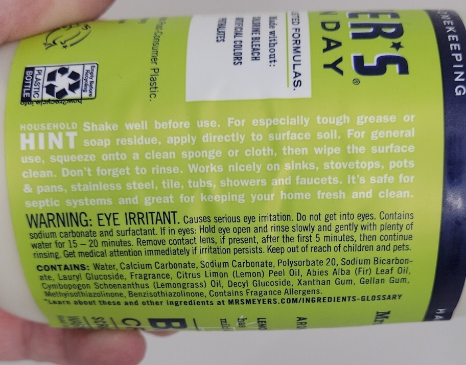 (2) Mrs. Meyer’s Clean Day Baking Soda Cream Cleanser Lemon ~ New