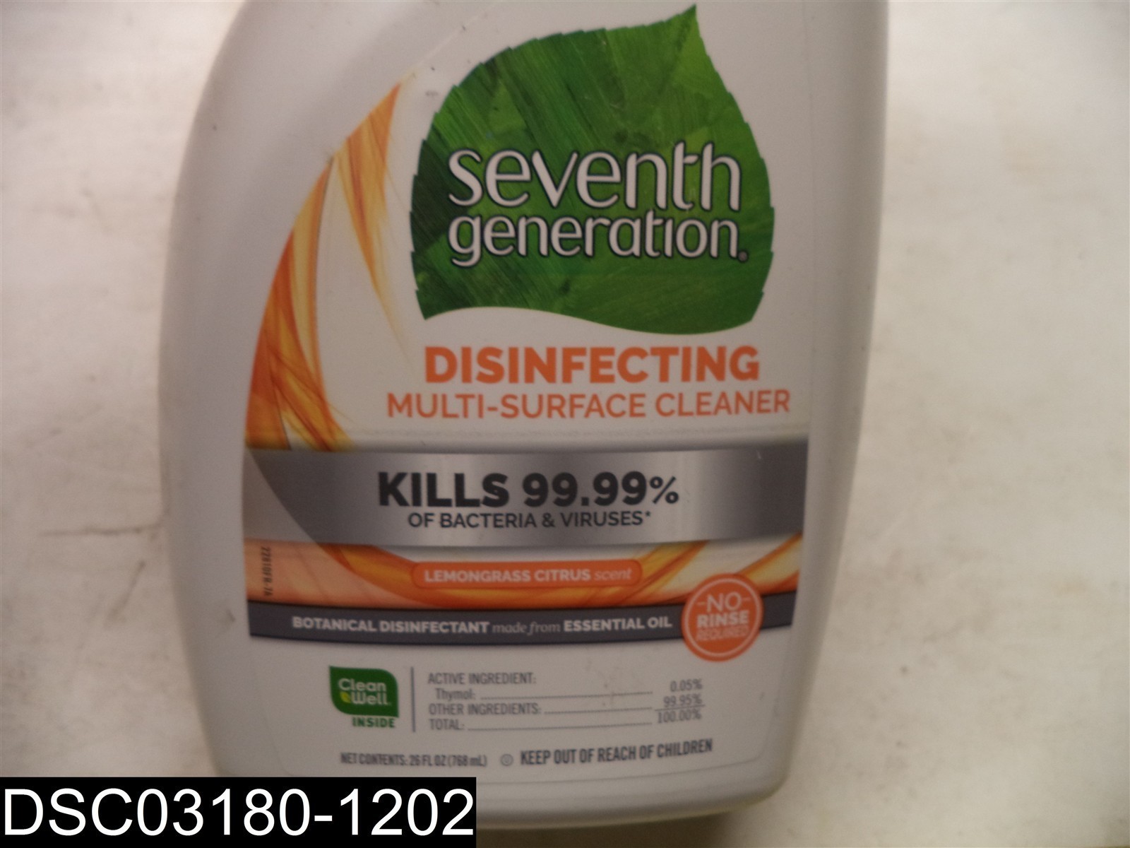 QTY=182oz (7x26oz) Seventh Generation Multi-Surface Cleaner
