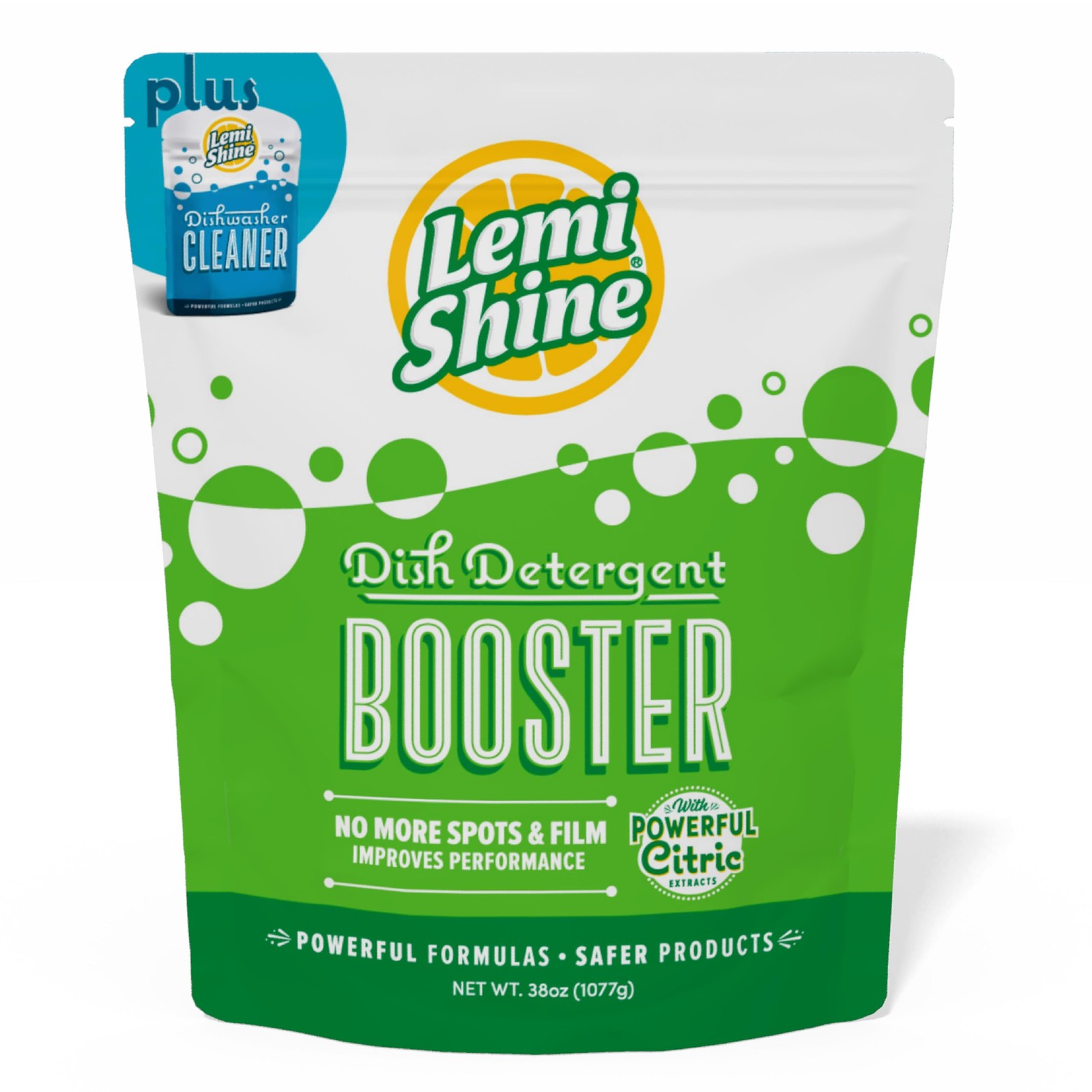Lemi Shine Dish Detergent Booster 38 oz Hard Water Stain Remover Citric Acid