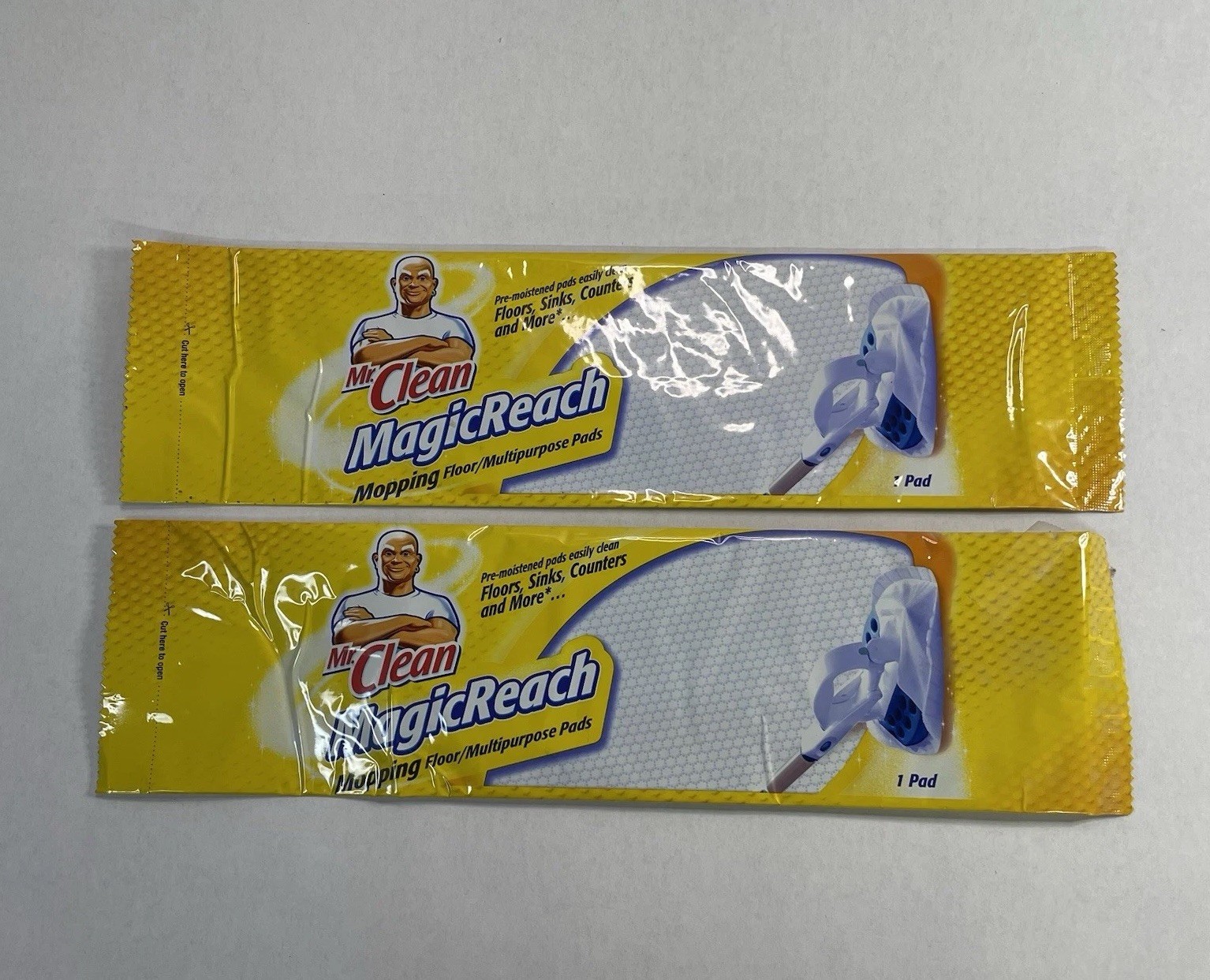 Mr. Clean Magic Reach Refill Pads 2 Mopping Floor Pads NEW Discontinued 2004