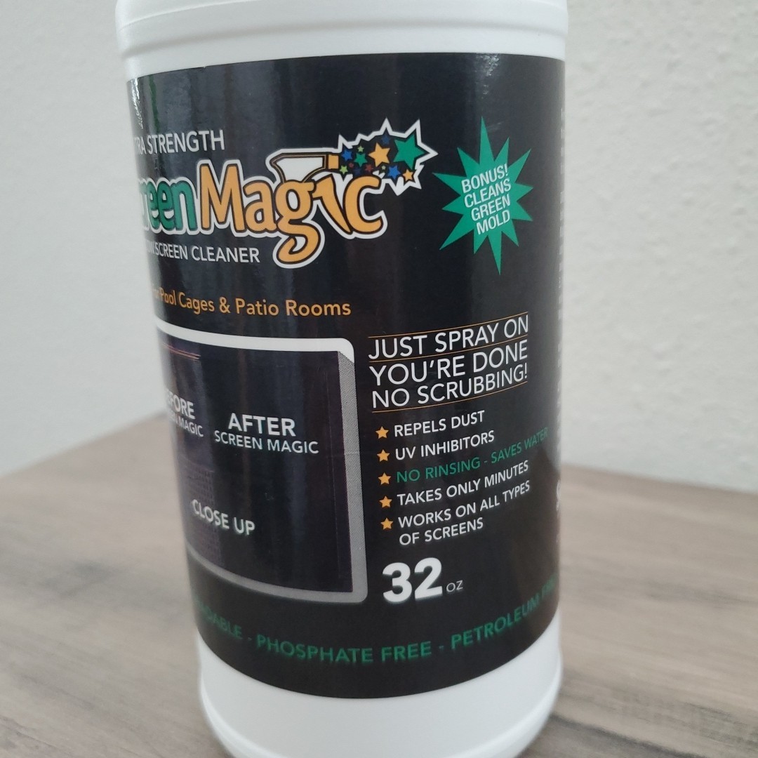 Extra Strength Screen Magic Window Screen Cleaner 32oz Pool Cages & Patio Screen