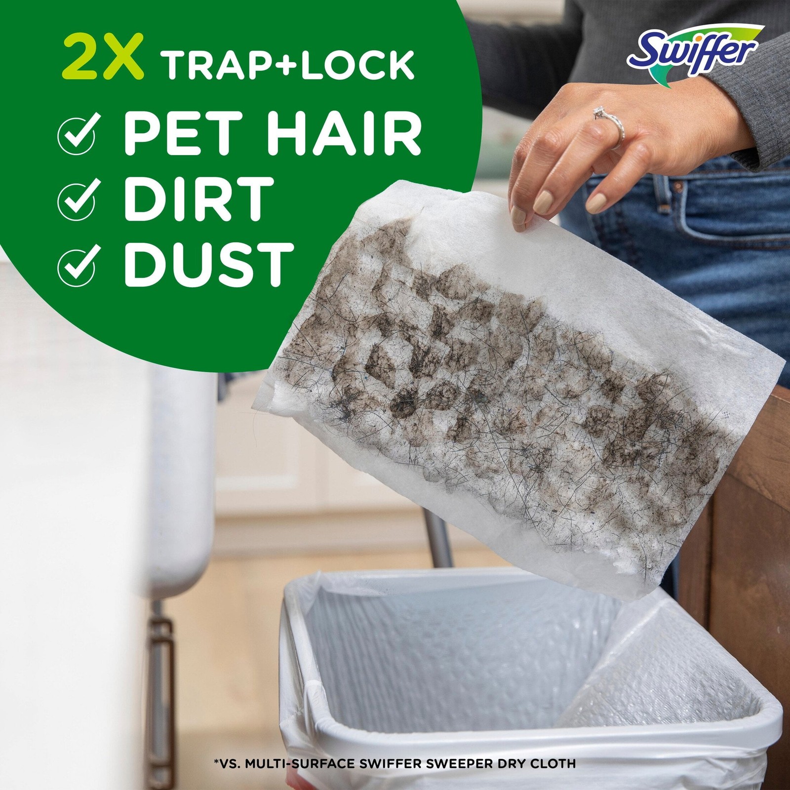 Swiffer Sweeper Pet Heavy Duty Dry Cloths, Febreze 32 Count,NEW