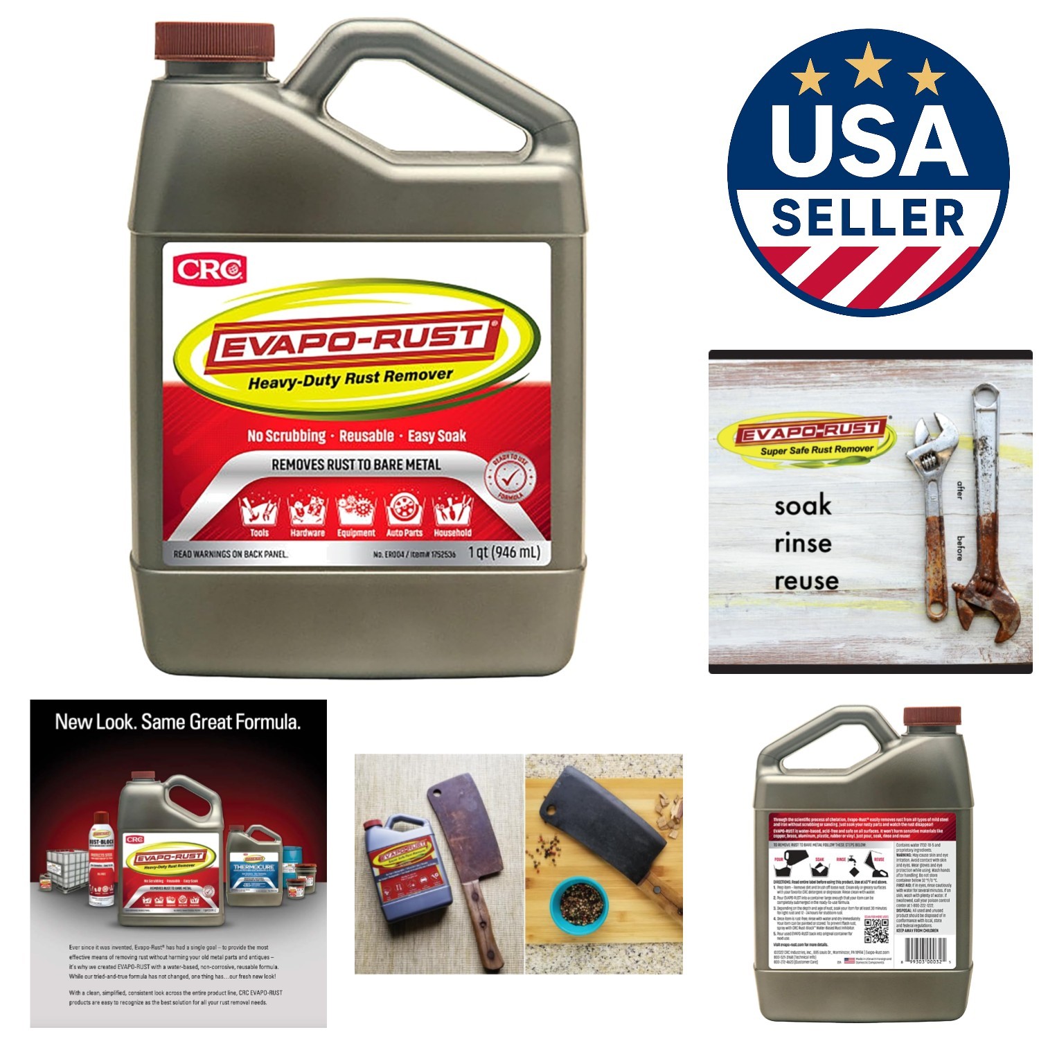 Safe & Effective 32 oz Rust Remover – CRC Evapo-Rust for Metal Restoration
