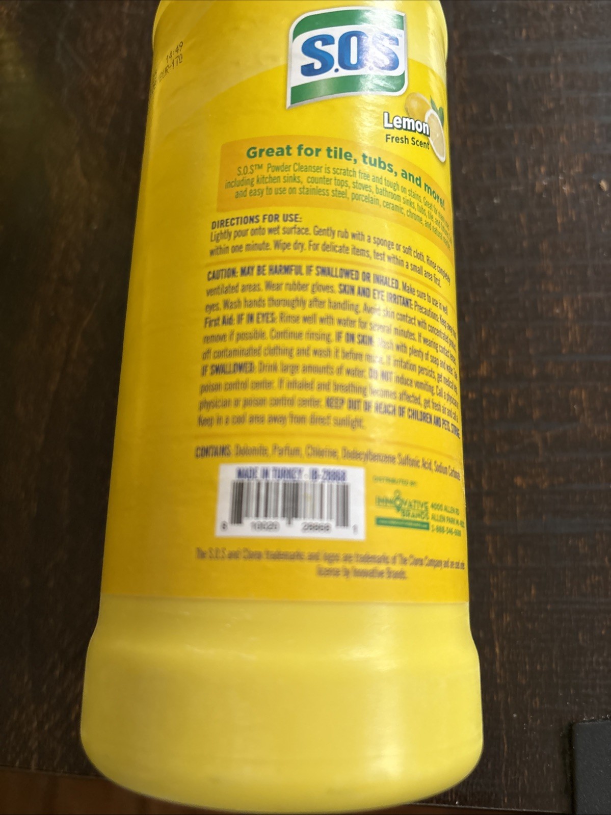 4X SOS Cleanser Powder With Power of Clorox Bleach Lemon Fresh Scent NEW 21oz Ea