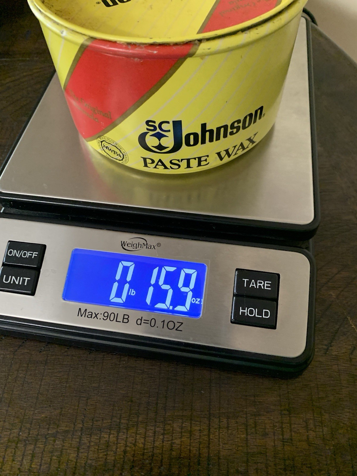 SC Johnson Paste Wax 16 Ounce Can Approximately 80% Full 1 Pound