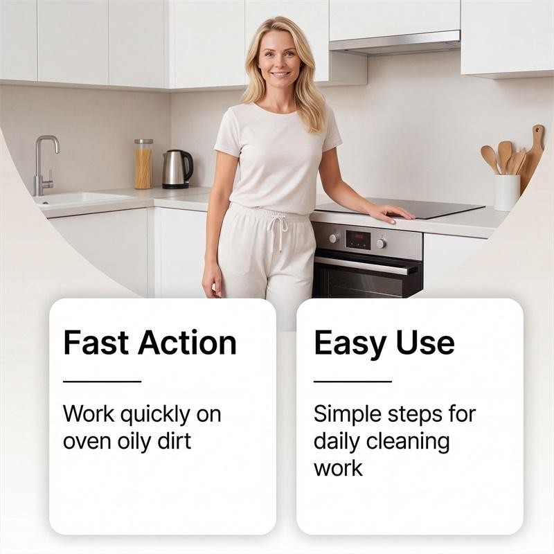 Heavy Duty Oven Cleaner Foam, Removes Grease & Burned-On Food