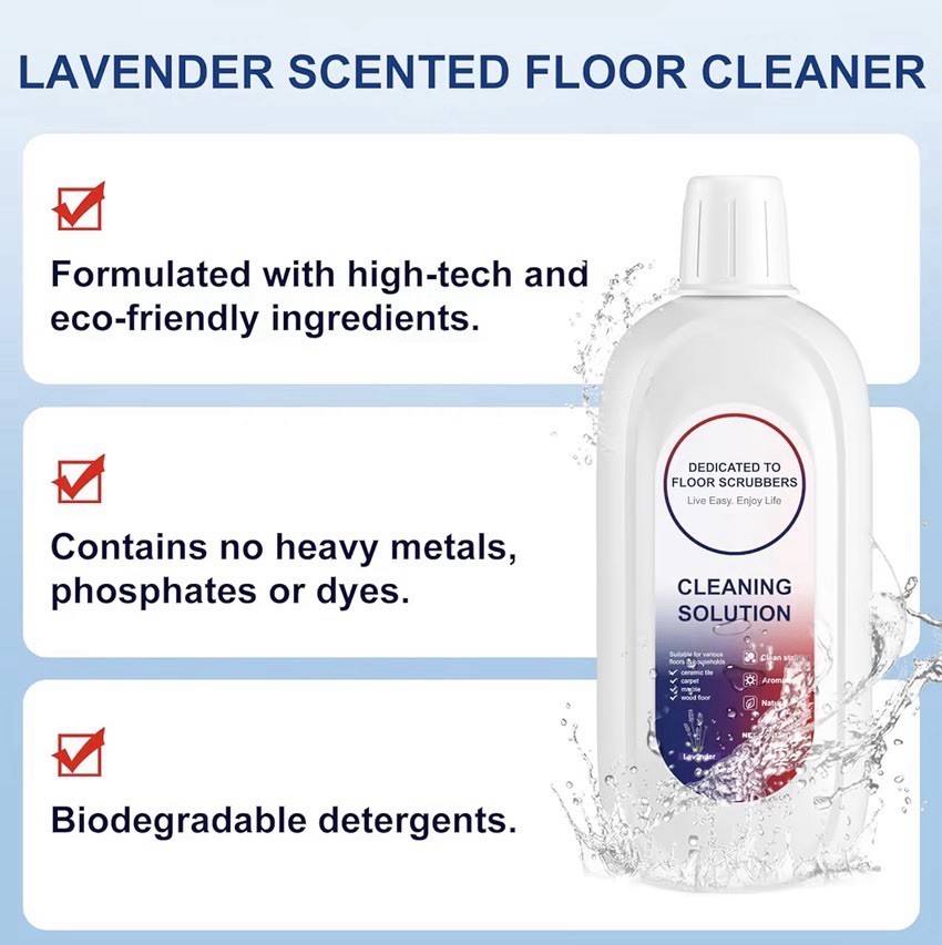 Floor Cleaner 1000ml Scent Compatible with Tineco Cleaning Solution, Lavender
