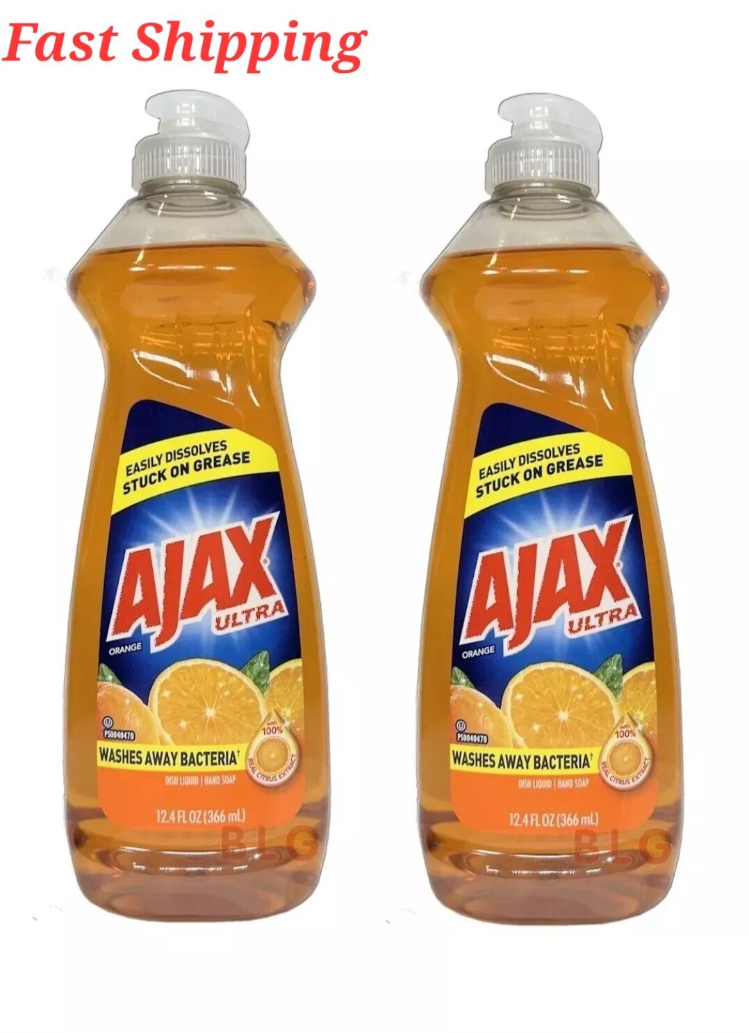 Ajax Orange Ultra Dish Washing Detergent Liquid Soap 12.4oz 2Pack