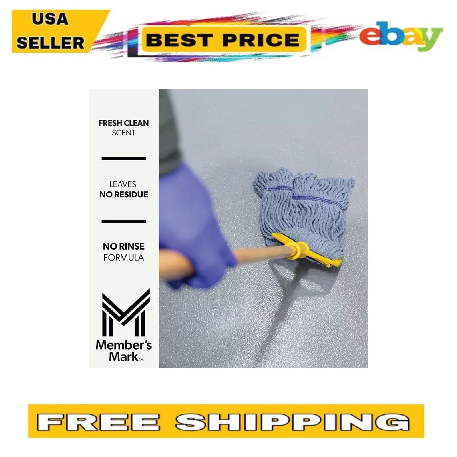 Member’s Mark Commercial No Rinse Floor Cleaner 1 gal 4 pk