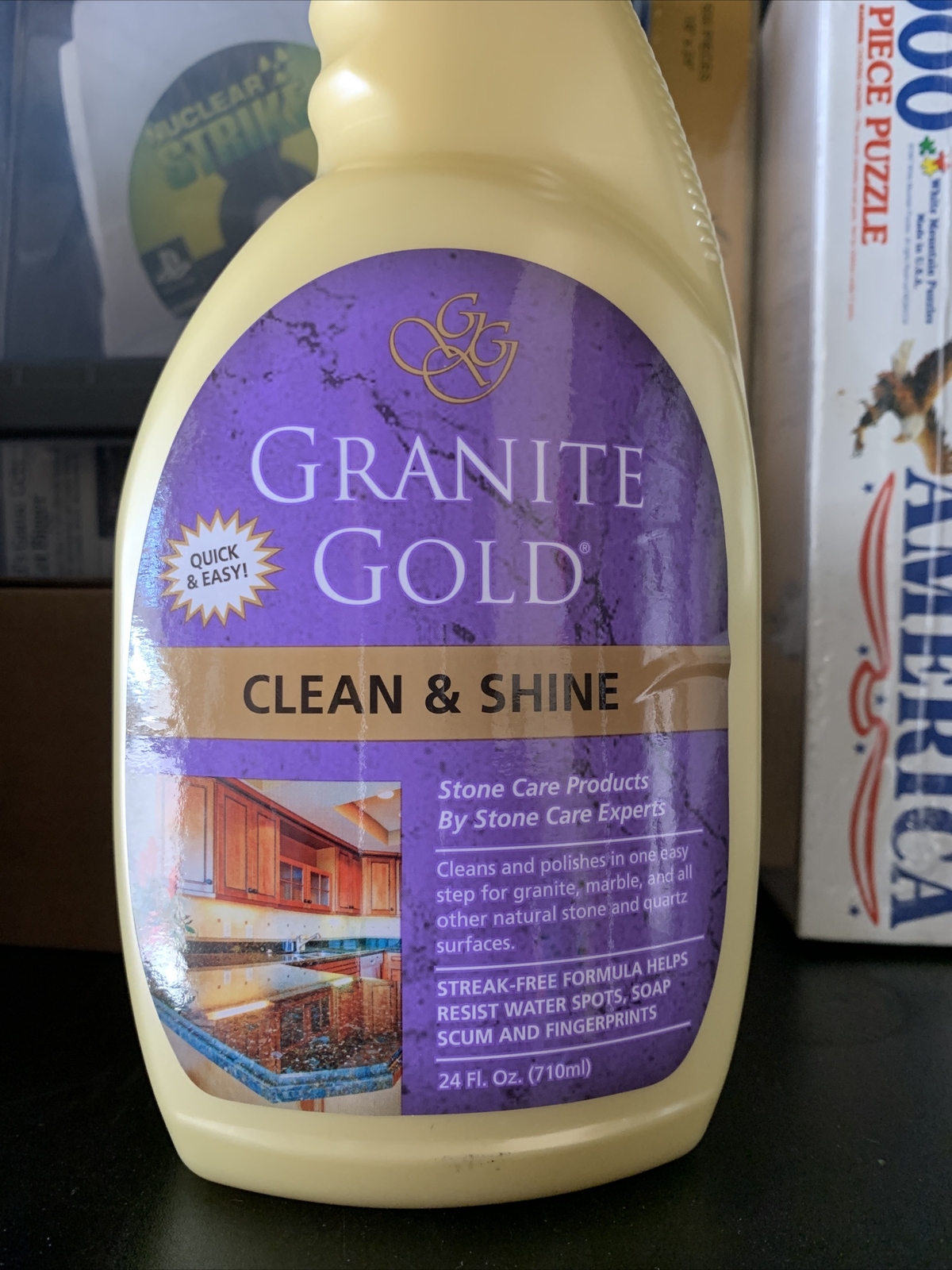 Granite Gold 24 Oz. Clean & Shine Stone Polish Granite Marble Quartz Countertop 