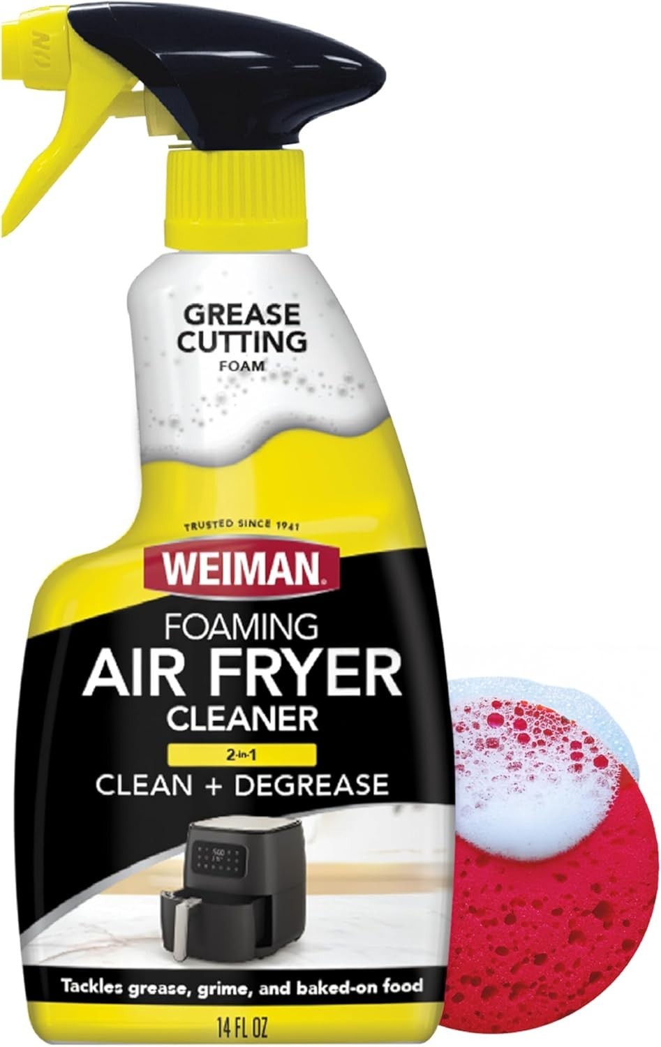 Foaming Air Fryer Cleaning Kit, Cleaner & Degreaser for Ceramic Baskets & Tra…