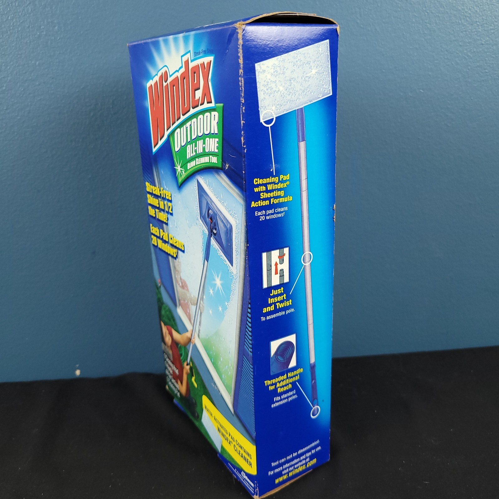 Windex Outdoor All-In-One Glass Cleaning Tool Starter Kit NEW SEALED