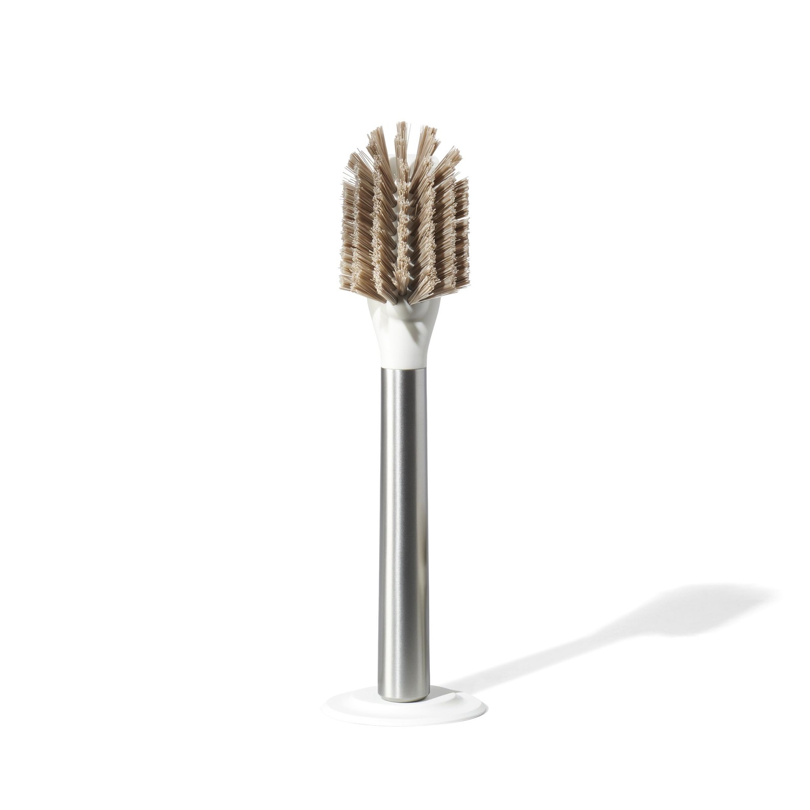 Ionic Dish Brush, Magnetized to Stand Upright, Stainless Steel with Replaceab…
