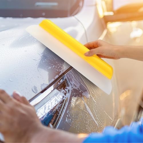 2 Pack 14″ Silicone Car Drying Squeegee – Flexible Window & Shower Blade Tool