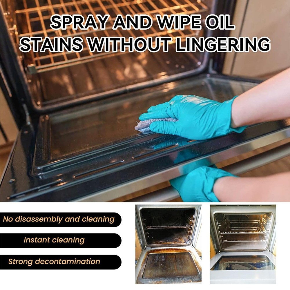 Oven & Grill Cleaner Spray, Professional Cleaner Eliminates Thick Grease & Dirt