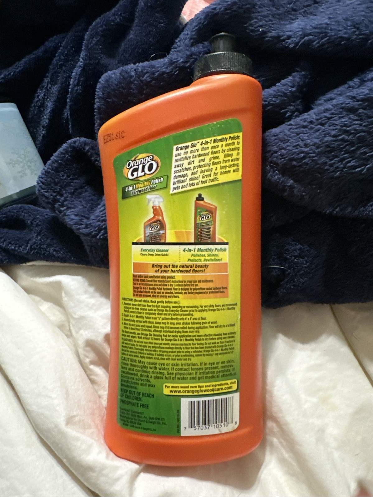 Orange Glo Fresh Orange Scent 4-in-1 Polish Hardwood Floor, 24 Fl. Oz. 90% Full