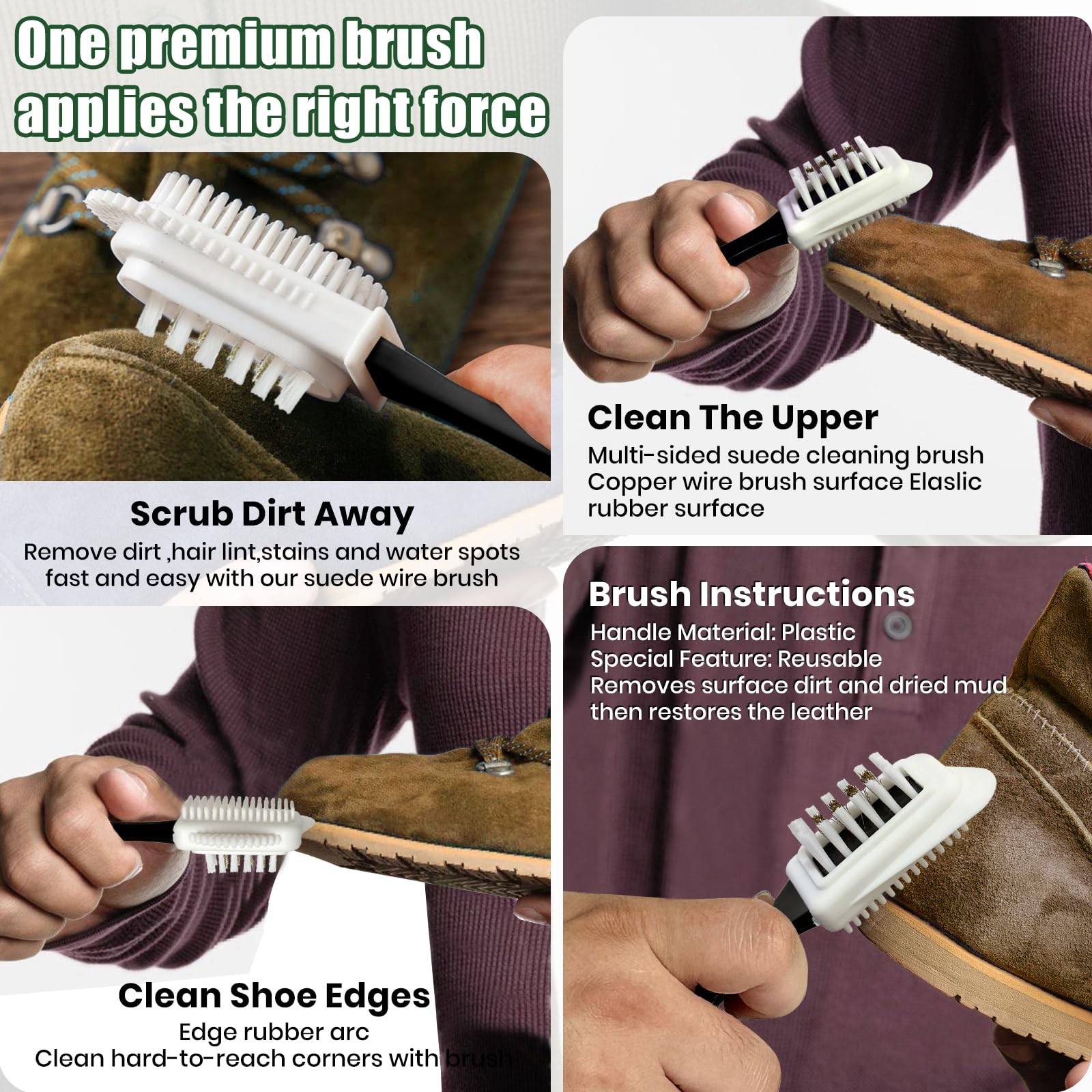 KIEMT Premium Suede and Nubuck Care kit,Leather Cleaner and Conditioner,Suede…