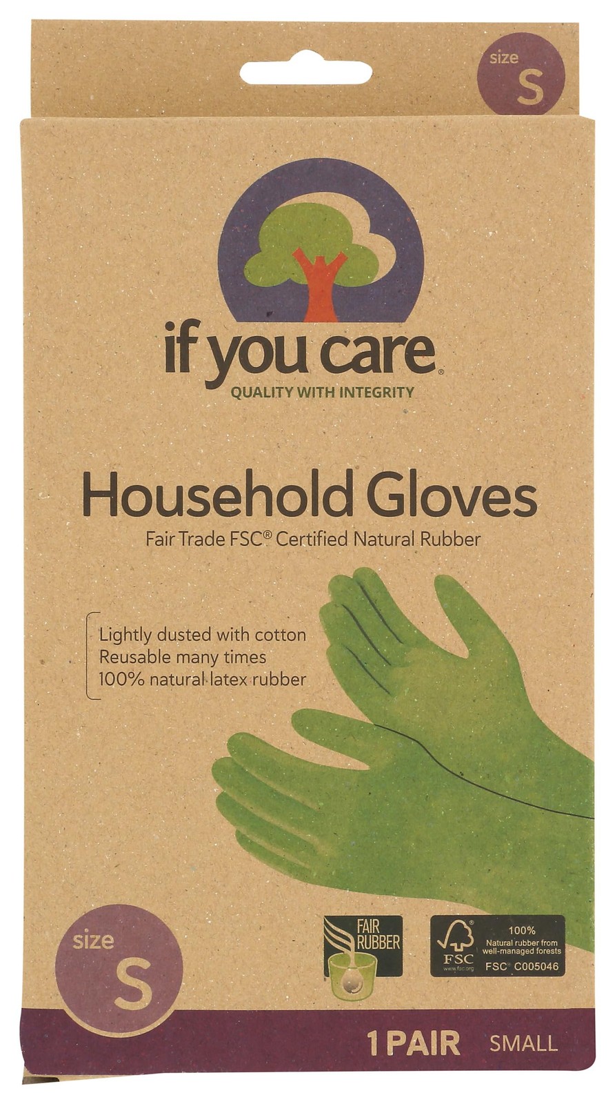IF YOU CARE Household Gloves – Small 1 Pack(S),Green (Pack of 1), Green