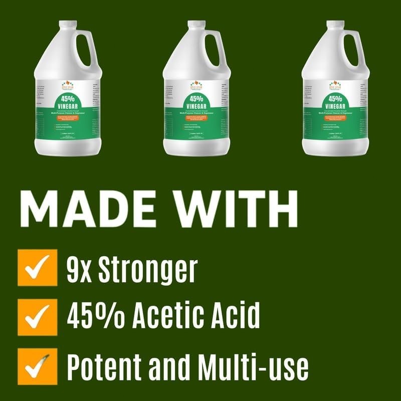 45% Vinegar Concentrated White 4 Gal 512 oz Max 9X Power Home Garden