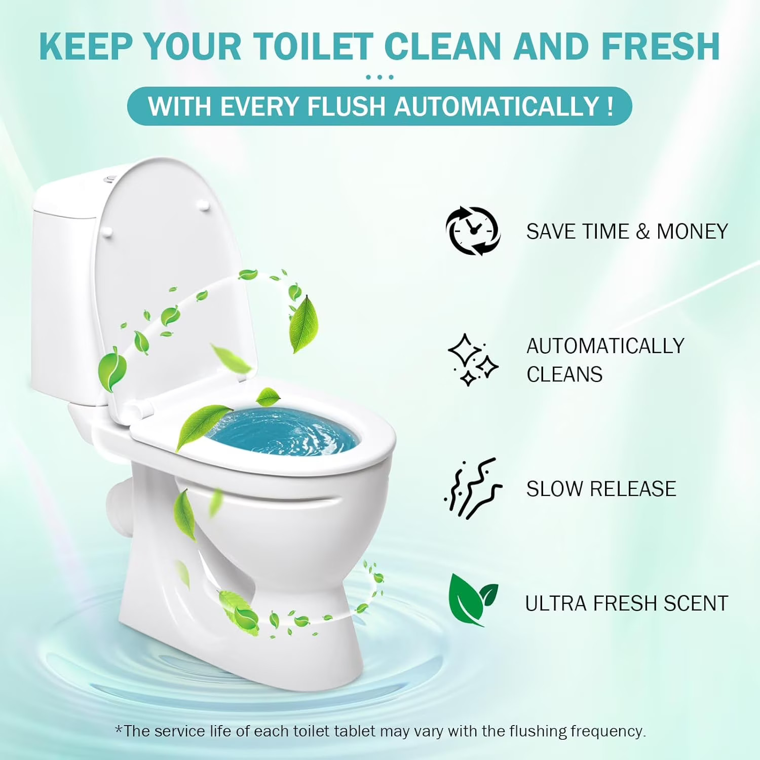 JUE FISH Toilet Cleaner Natural Long Lasting Clean Fresh Scent 3 PACK NEW