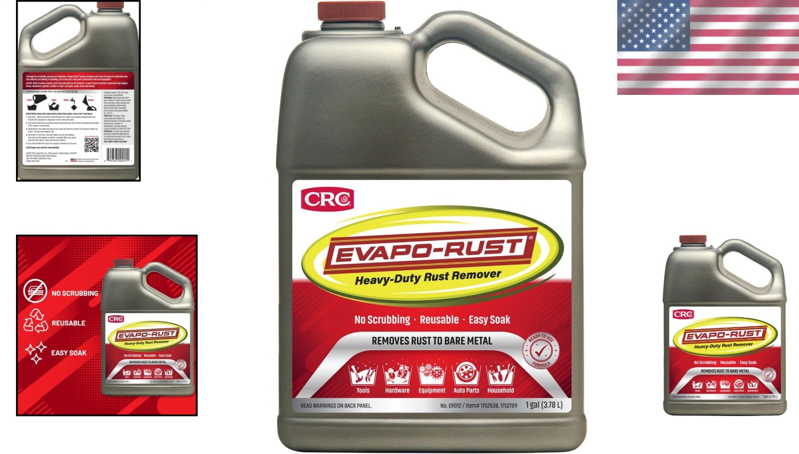 128oz Rust Remover Heavy Duty Liquid Metal Parts Auto Hardware Antiques Cleaner