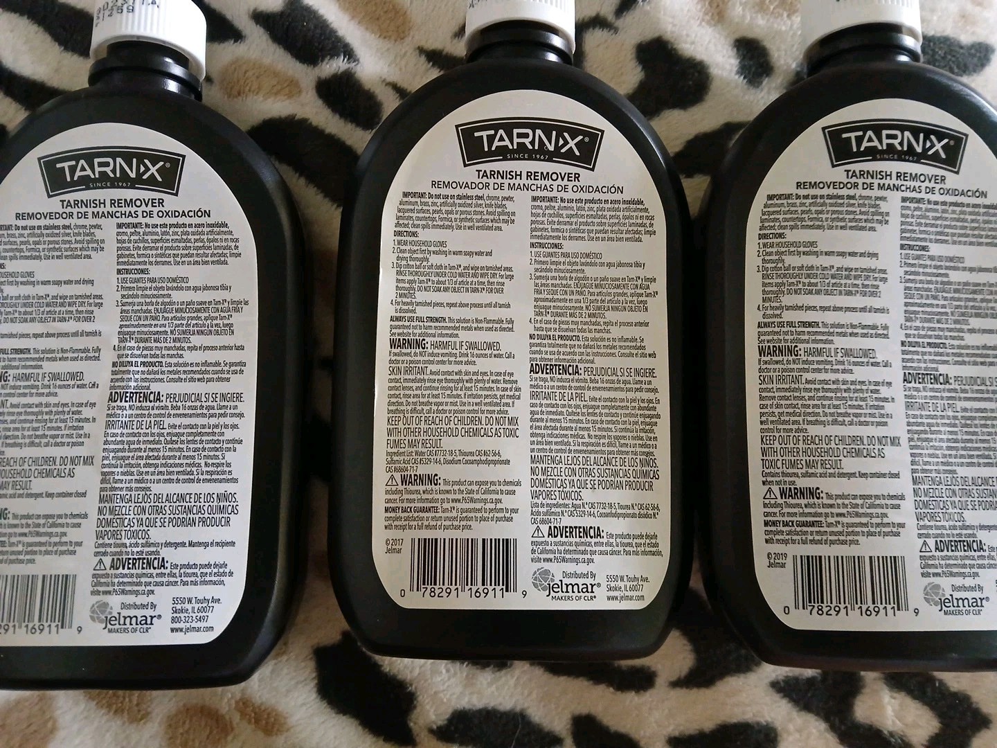 3pack Tarn-X Tarnish Remover Sterling Silver Plate Platinum Copper Gold Diamond