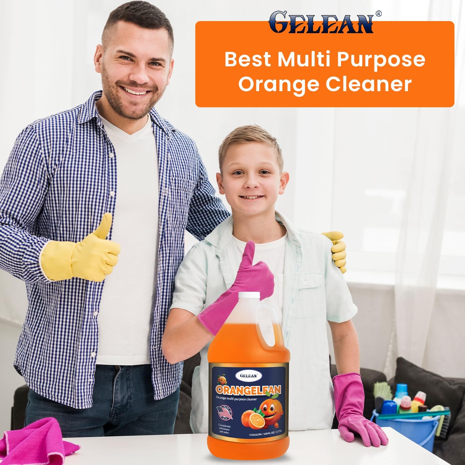 AllPurpose Cleaner Concentrate 128 oz Makes 64 Gal pH Neutral Orange Scent Floo