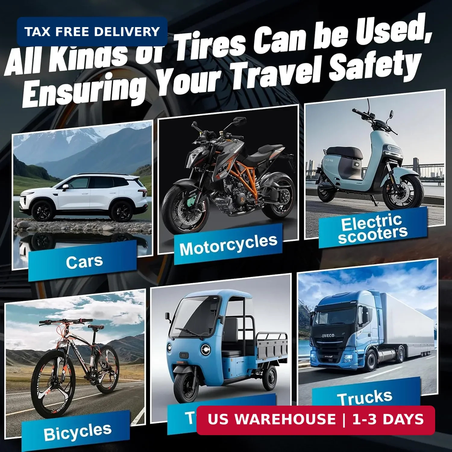 Tire Shine Spray – Long-Lasting Gloss, Advanced Dust-Repellent Formula, UV & Ozo