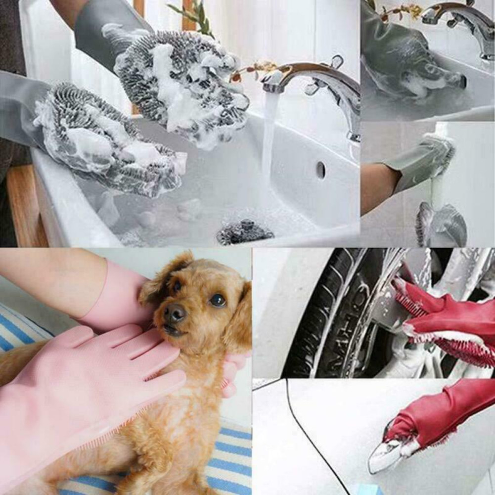 Magic Silicone Reusable Rubber Gloves Heat Resistant Kitchen Tool for Household
