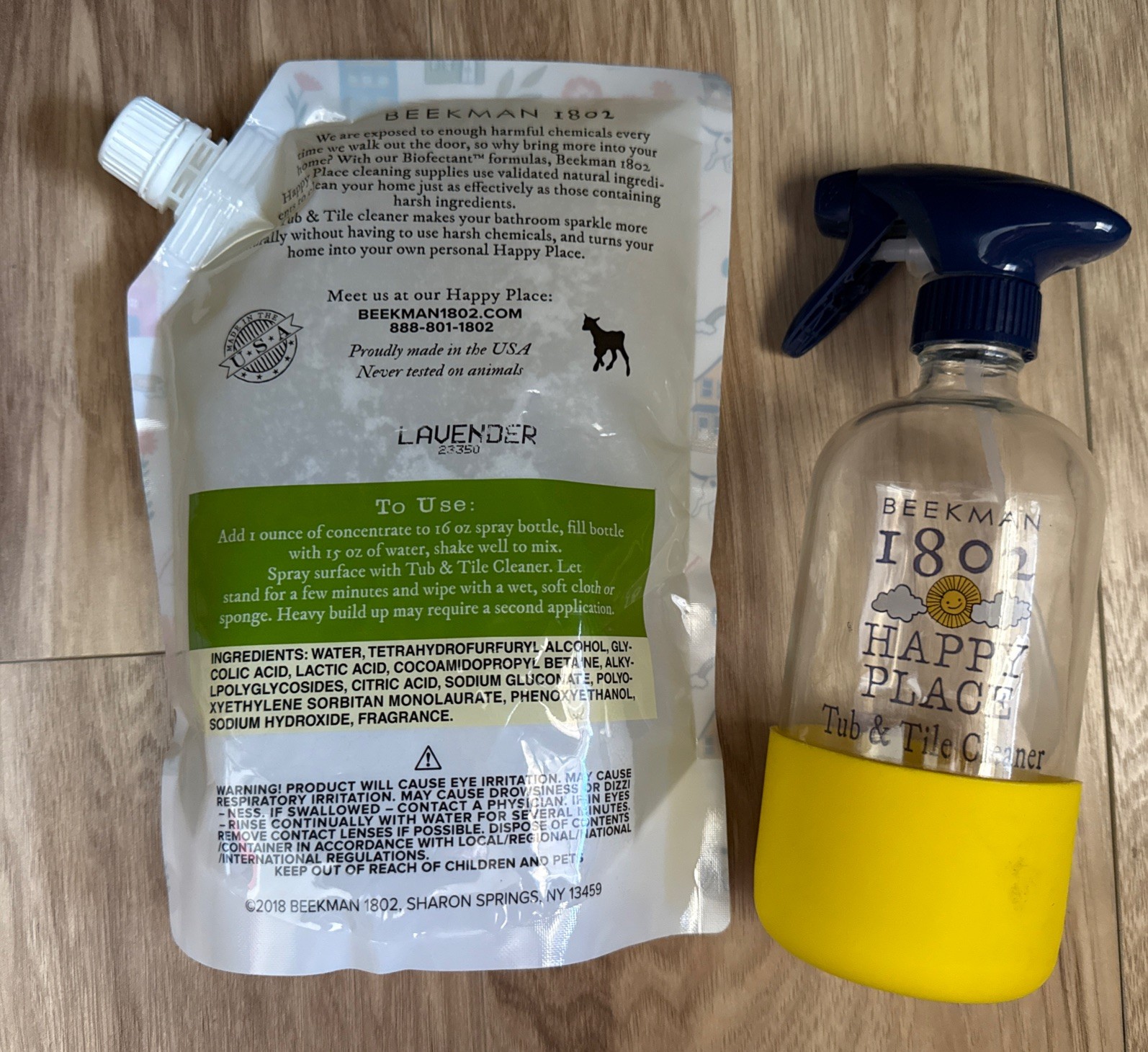 Beekman Happy Place Tub & Tile 32 oz. Concentrate Cleaning Set Lavender NEW