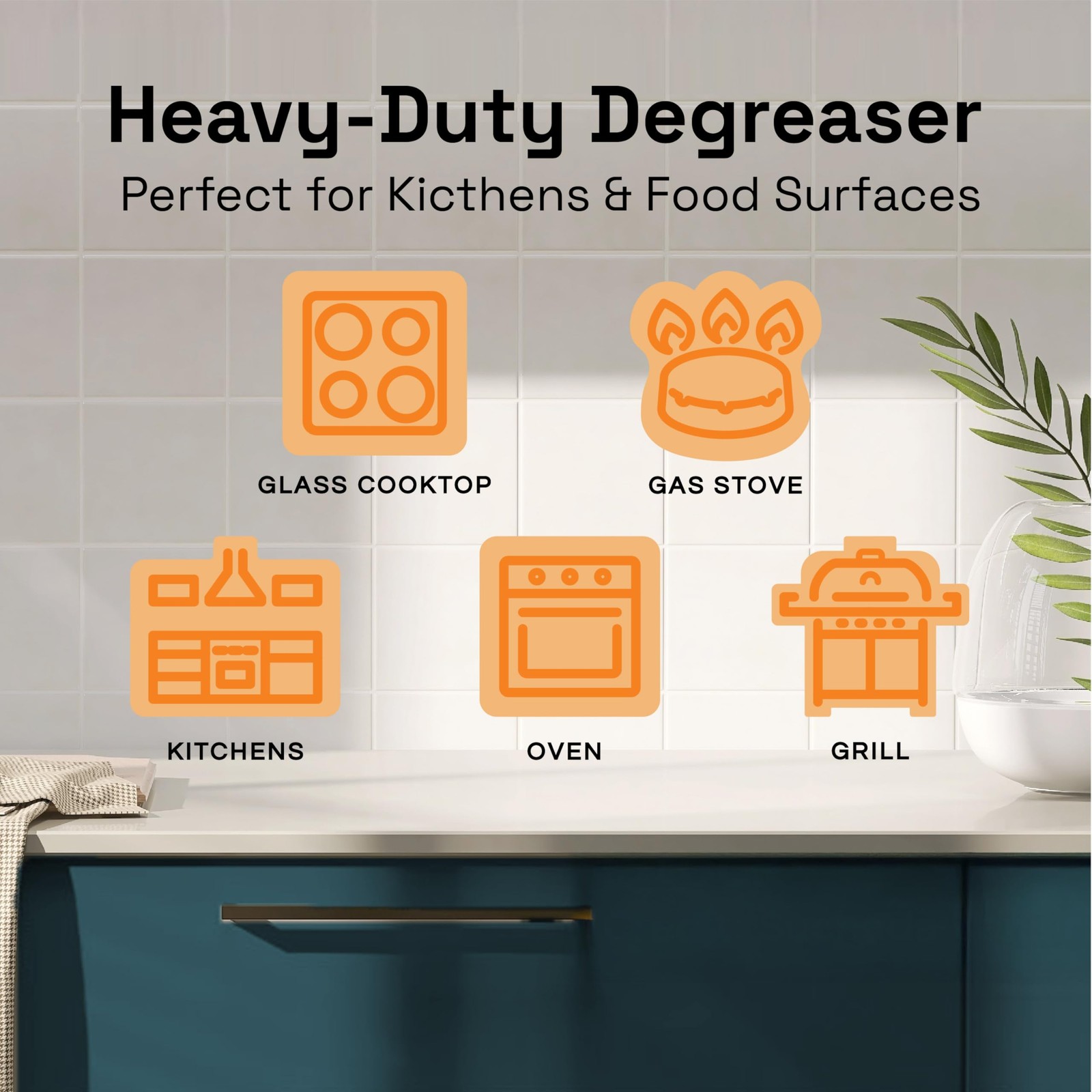 Heavy-Duty Degreaser, Multi-Surface Cleaner for Ovens, Stove Tops, Grills, an…