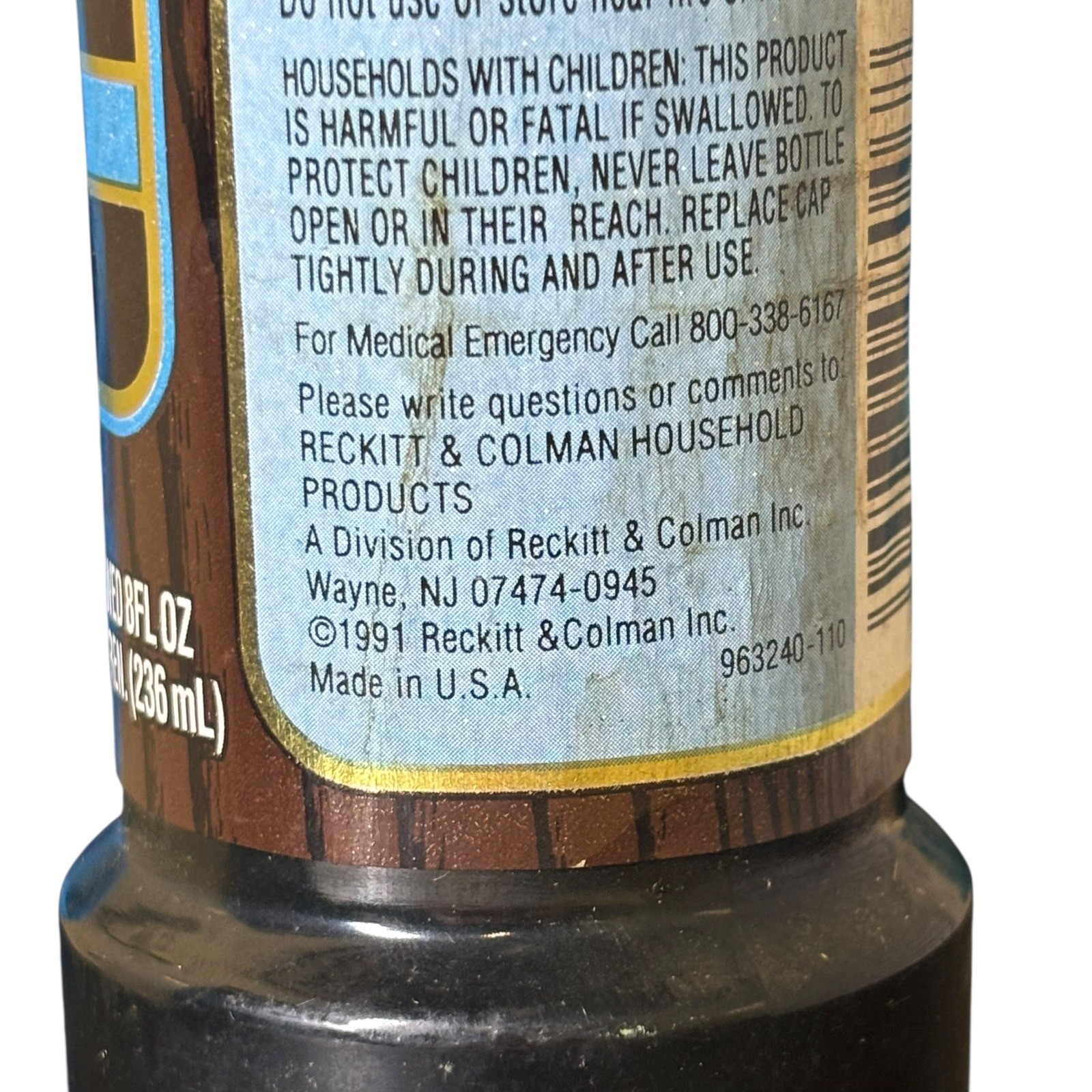 Old English Scratch Cover Dark Wood 8oz Vintage 1991 Formula Furniture Repair**