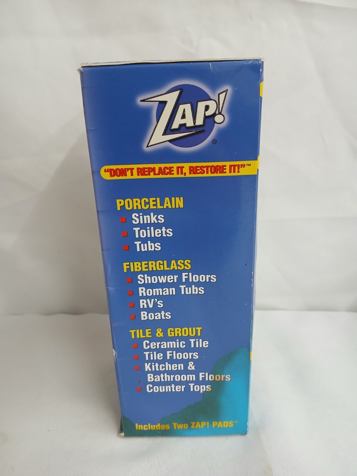 ZAP! ‎Professional Cleaner Porcelain Fiberglass Tile & Grout Restorer 16oz. NEW