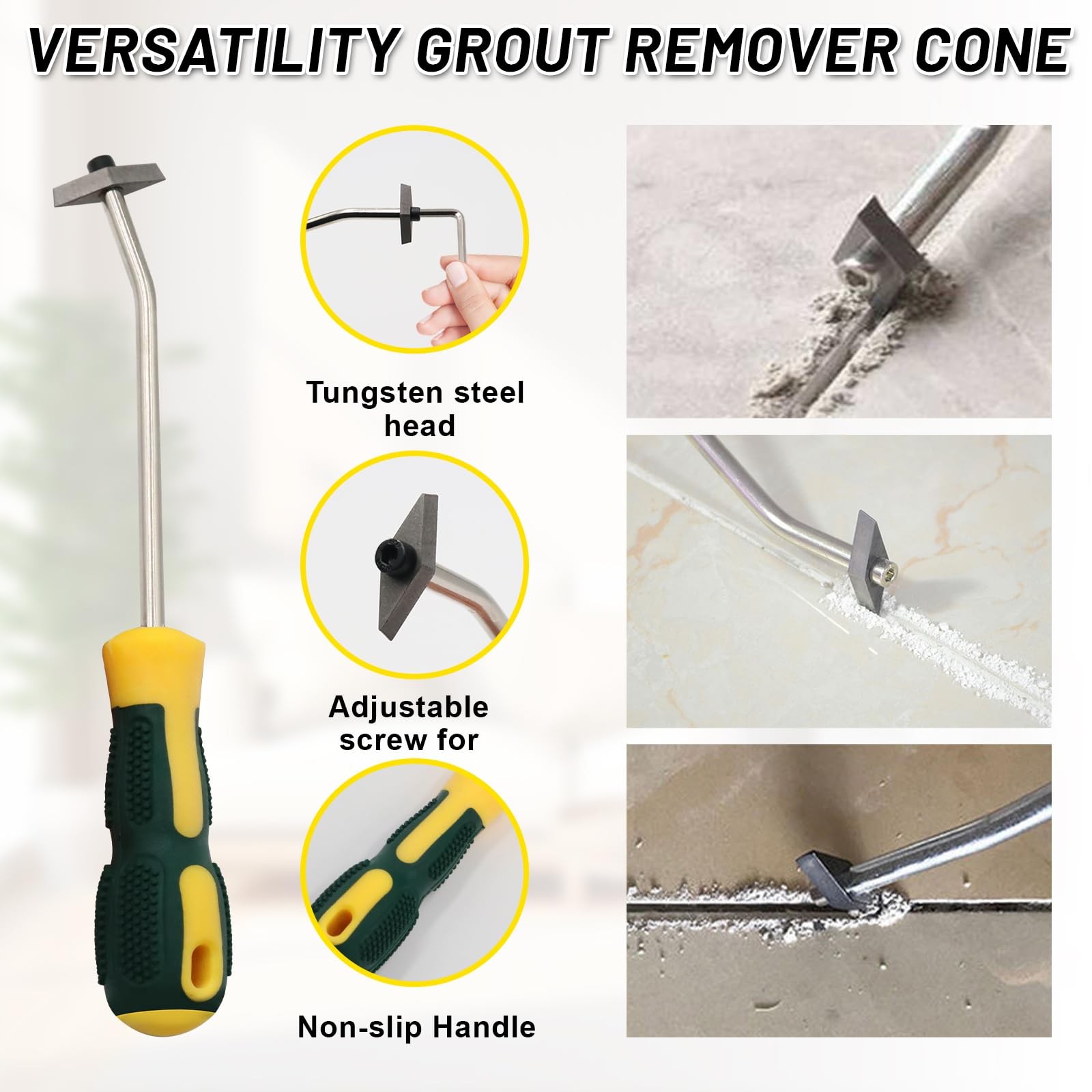 37 Pack Grout Removal Tool Kit, 3 Tile Grout Saws with 20 Extra Cleaning Blad…