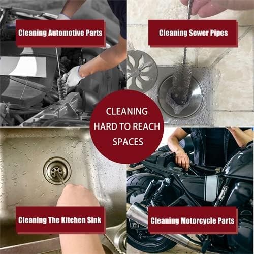 Pipe Cleaning Brush Set Stainless Steel Bristles Stainless Steel Pipe Brush Stee
