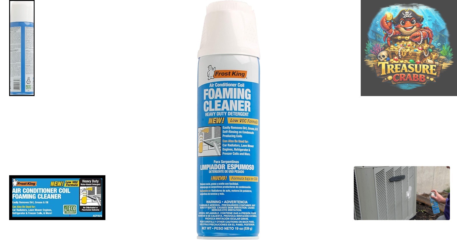 Frost King 19oz Heavy-Duty Foam Coil Cleaner – Fresh Lemon Scent, No Rinse
