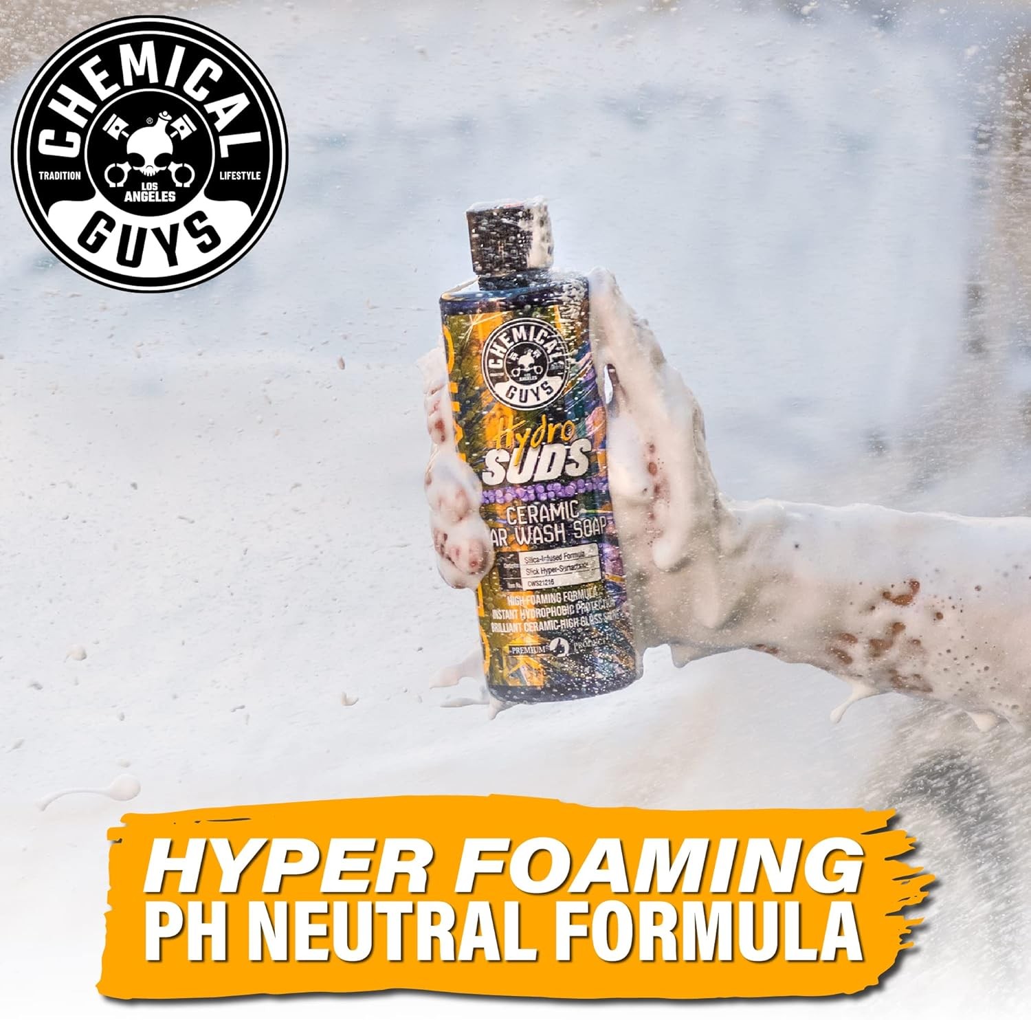 HydroSuds Ceramic, Shine High Foaming Car Wash Soap – Foam Cannon Soap, Works