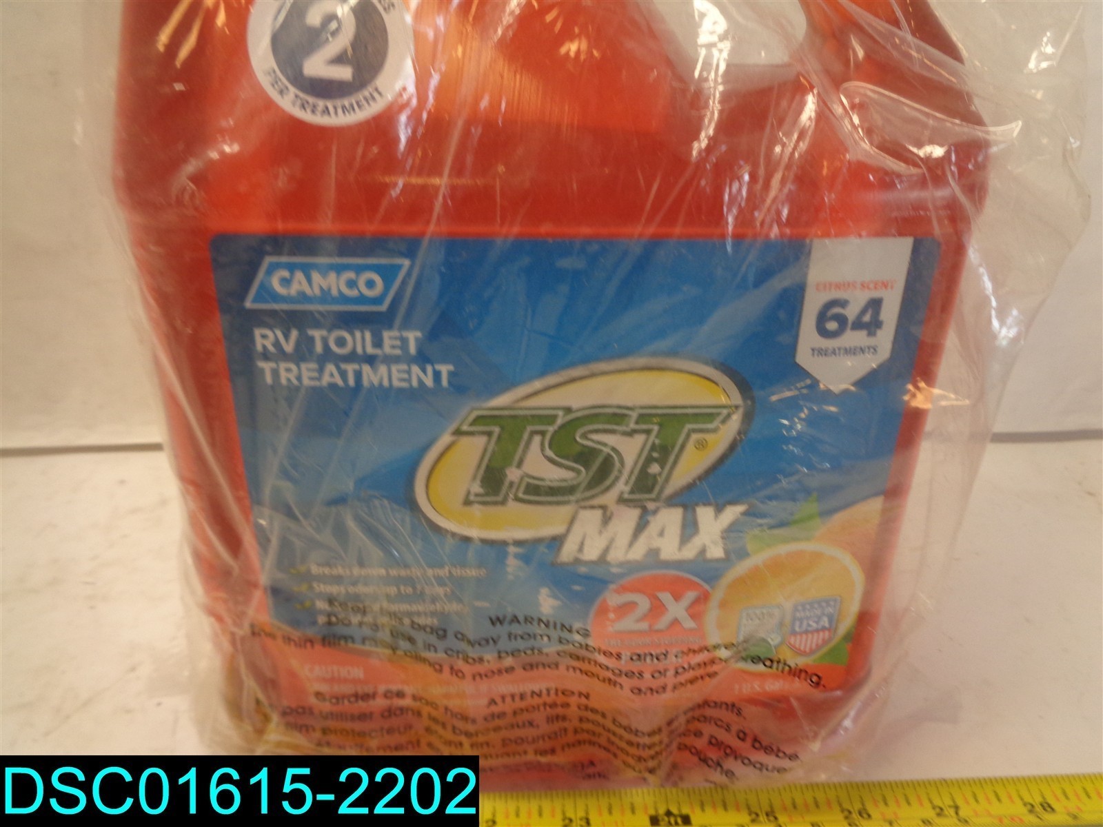 QTY=2 GAL: (1 GAL X 2) Camco 41197 TST Ultra Orange Scent RV Toilet Treatment