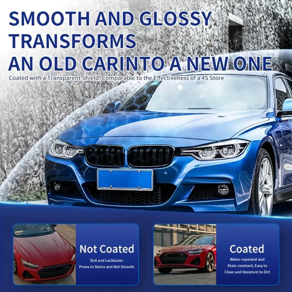 Ceramic Car Coating Spray 500ml Hydrophobic Waterless Wash Wax 16.9 oz