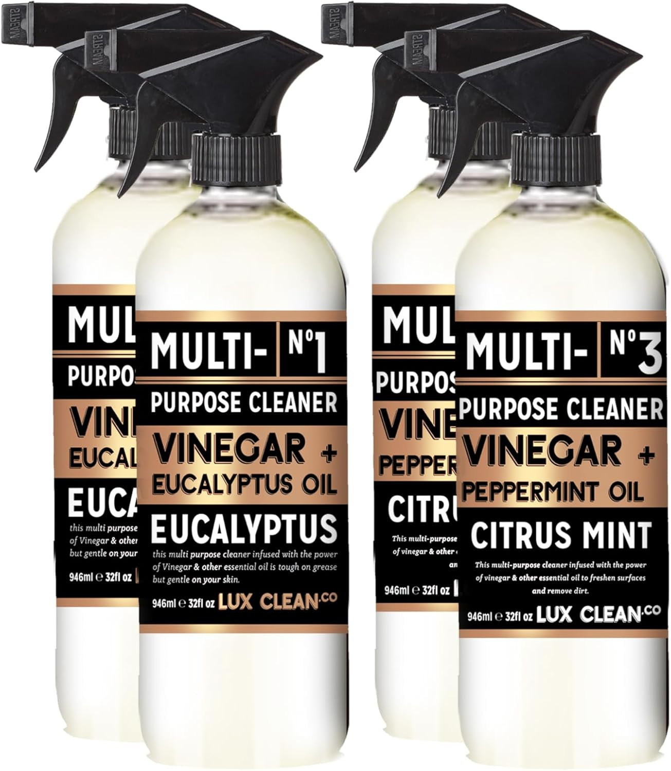Lux Clean Multi-Purpose Cleaners, Vinegar with Eucalyptus and Peppermint | 32 Fl