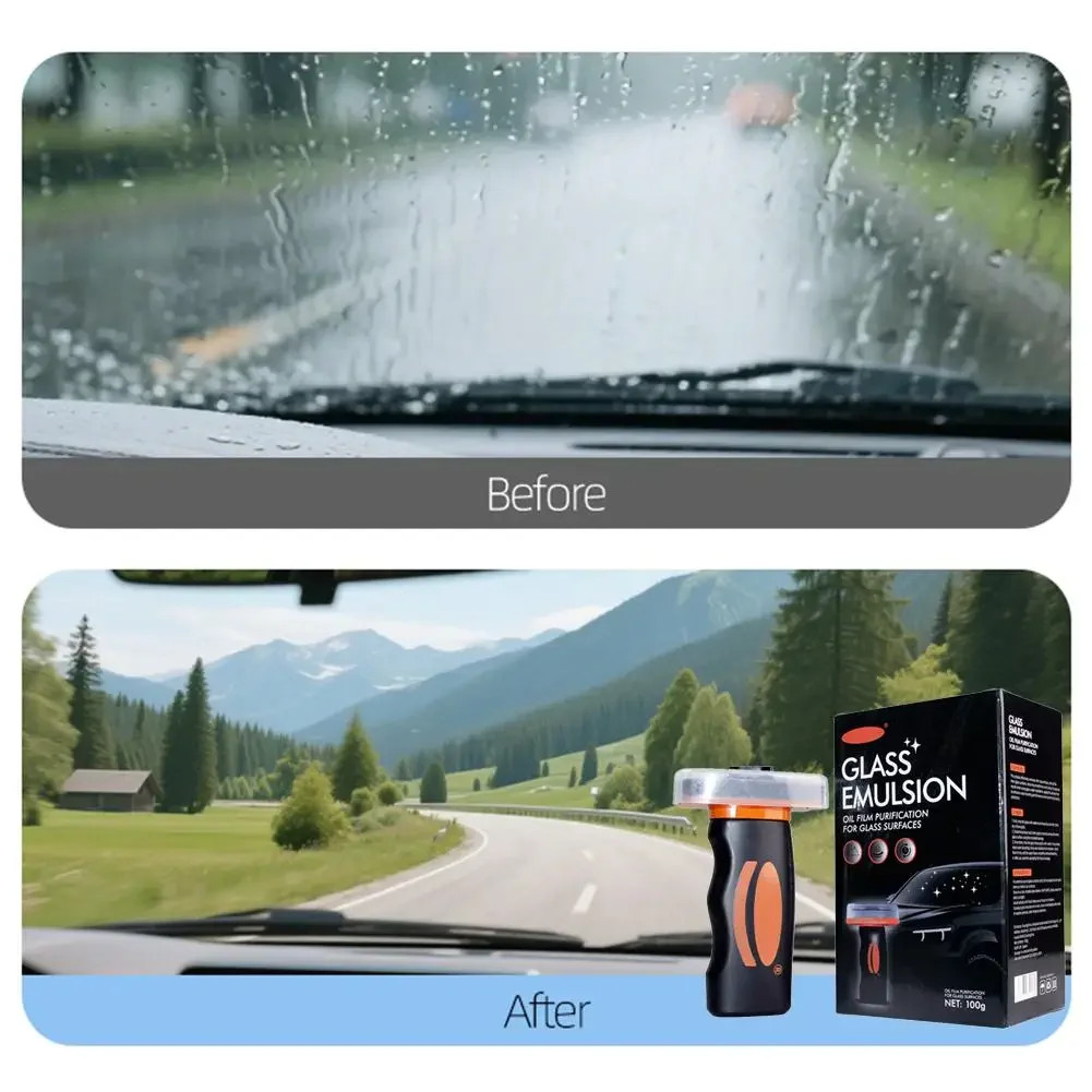 100G Car Windshield Rain Repellent Anti Fog Glass Cleaner Oil Film Remover Auto