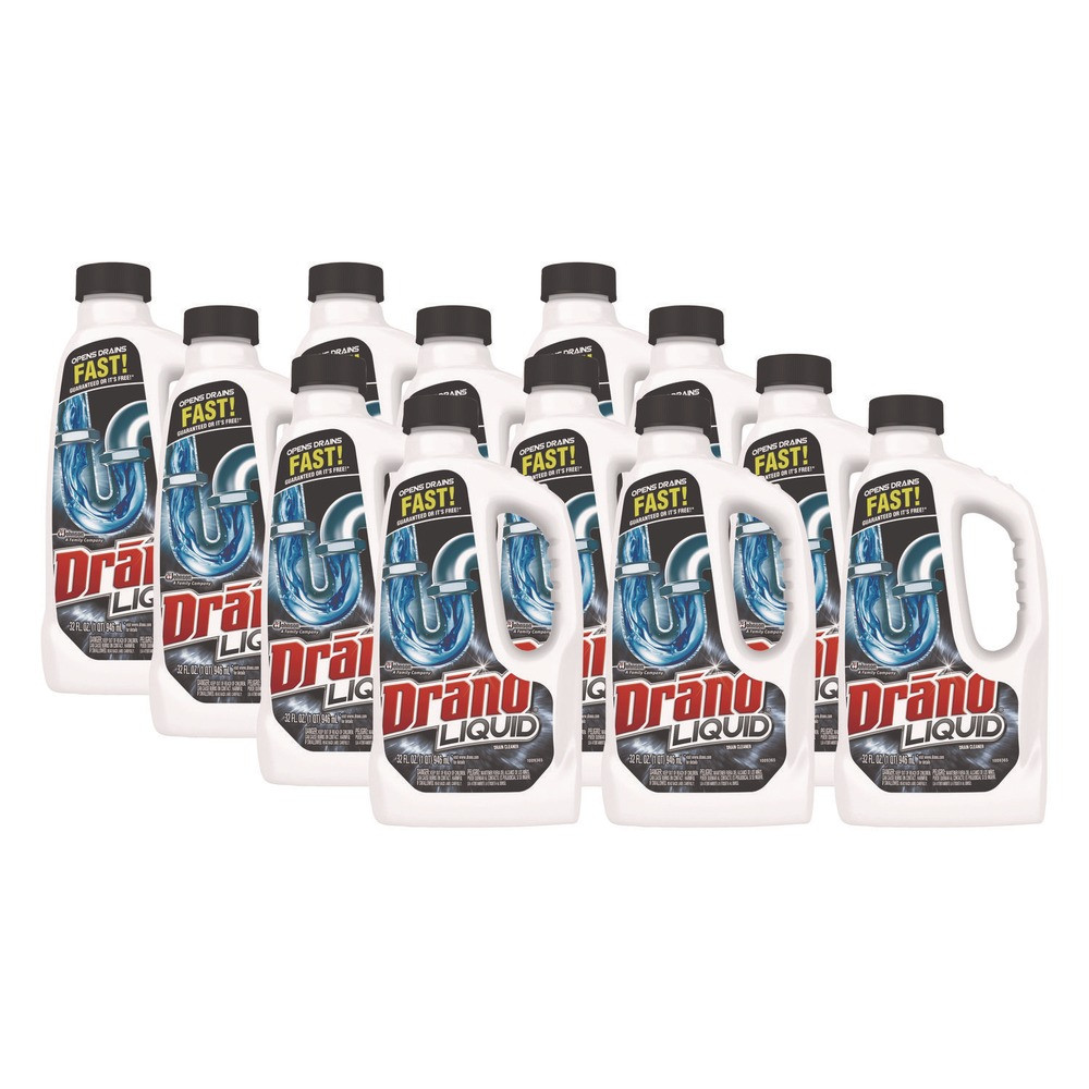 Drano 335712 32 oz Safety Cap Bottle Liquid Drain Cleaner (12/CT) New