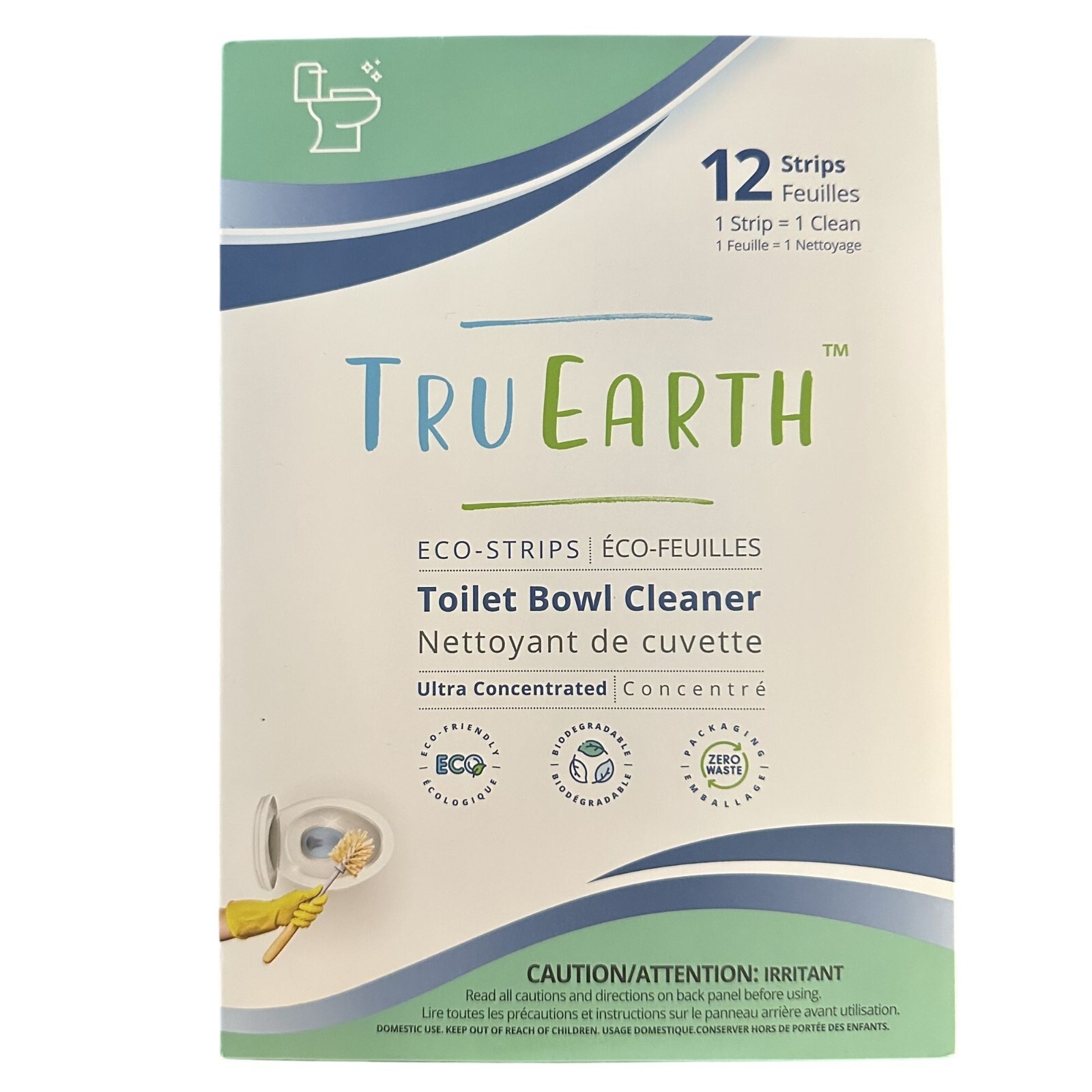 Tru Earth Toilet Bowl Cleaner 24 Eco-Strips Ultra Concentrated (2 Packs of 12)