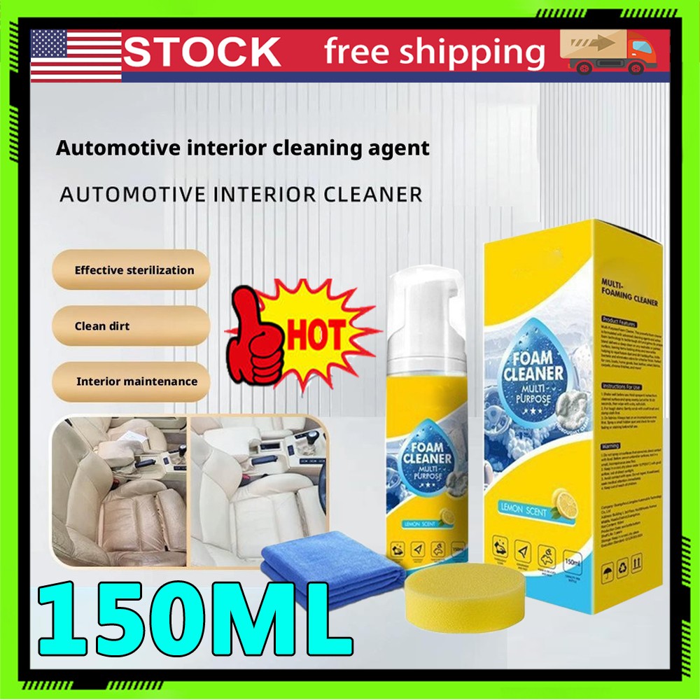 150ml Auto Go Foam Cleaner – Deep Cleaning Foam For Car Interior, Kitchen Greas