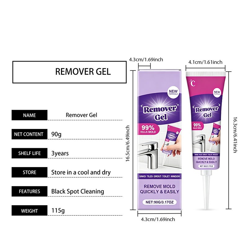 Cleaning Remover Gel,Powerful Household Cleaning Gel,Suitable for Bathroom…